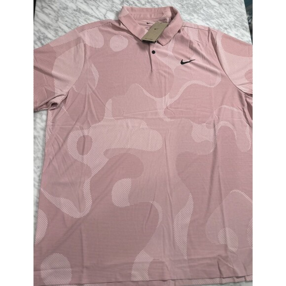 Nike Dri-Fit ADV Tour Camo textured DR5312 618 Polo Golf Shirt Men's XXL NEW - Picture 7 of 11
